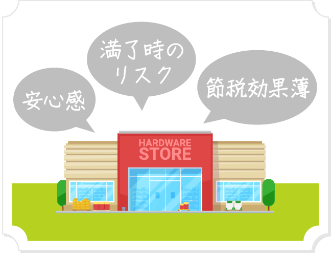 安心感 満了時のリスク 節税効果薄